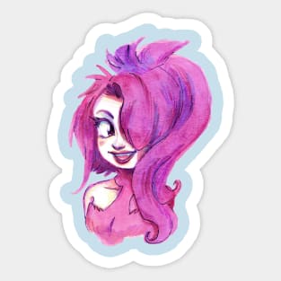 Purple Girl Sticker